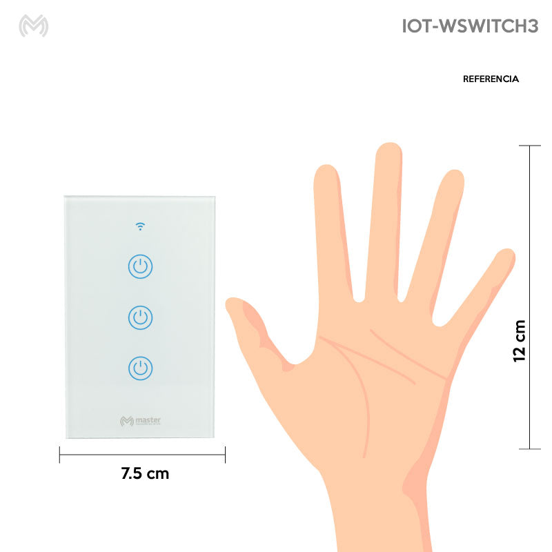 Interruptor Inteligente WiFi con 3 Apagadores | IOT-WSWITCH3