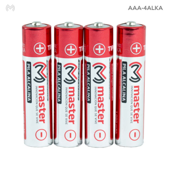 Baterías AAA Alcalinas – Pack con 4 Piezas