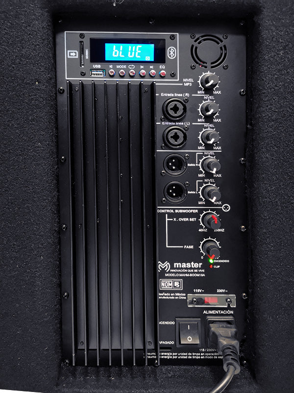 Reproductor de audio Subwoofer 15" | MAHM-BOOM18A