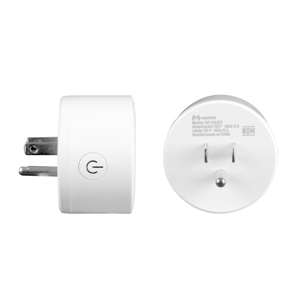 Enchufe Inteligente Wifi Control Voz 15a Contacto Blanco