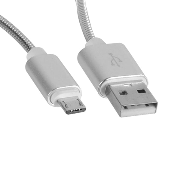 Cable USB a MicroUSB 1 Metro | Carga y Transferencia de Datos V8 – Recubrimiento Metálico | MC-IRONMICRO