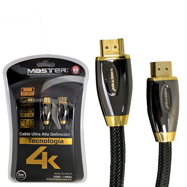 Cable HDMI 1m MC-UHD1-4K, HD, Full-HD, 2K y 4K