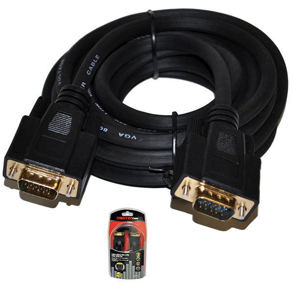 Cable de Video VGA a VGA 2 Metros Compatible con Monitores, Laptops y Proyectores | MC-VGA2