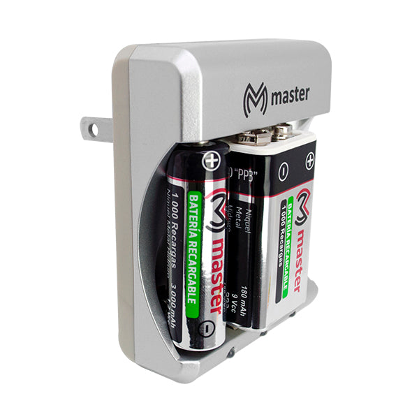 Mini Cargador de Baterías AA y 9V Portátil