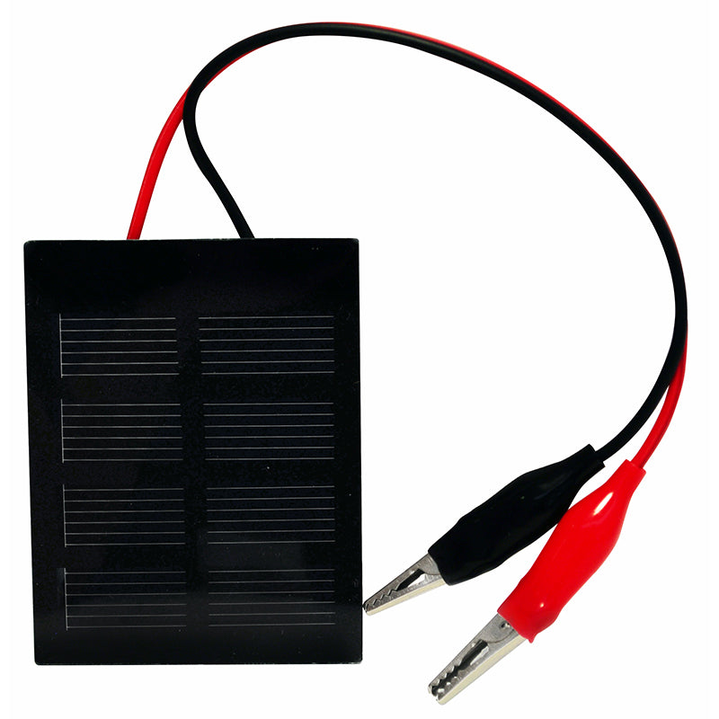 Celda solar de rápida conexión. Incluye caimanes rojo y negro | MP-CELDA CAIMAN