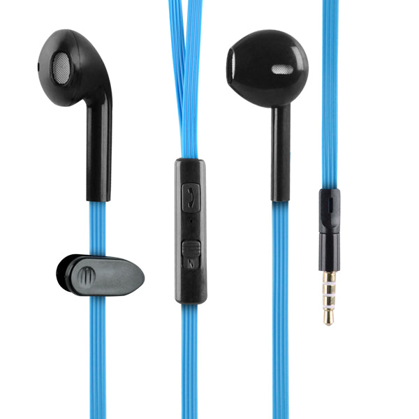 Audífonos con Micrófono 3.5 mm Azul Manos Libres con Cable para Smartphone, PC y Tablet | MS-365BU