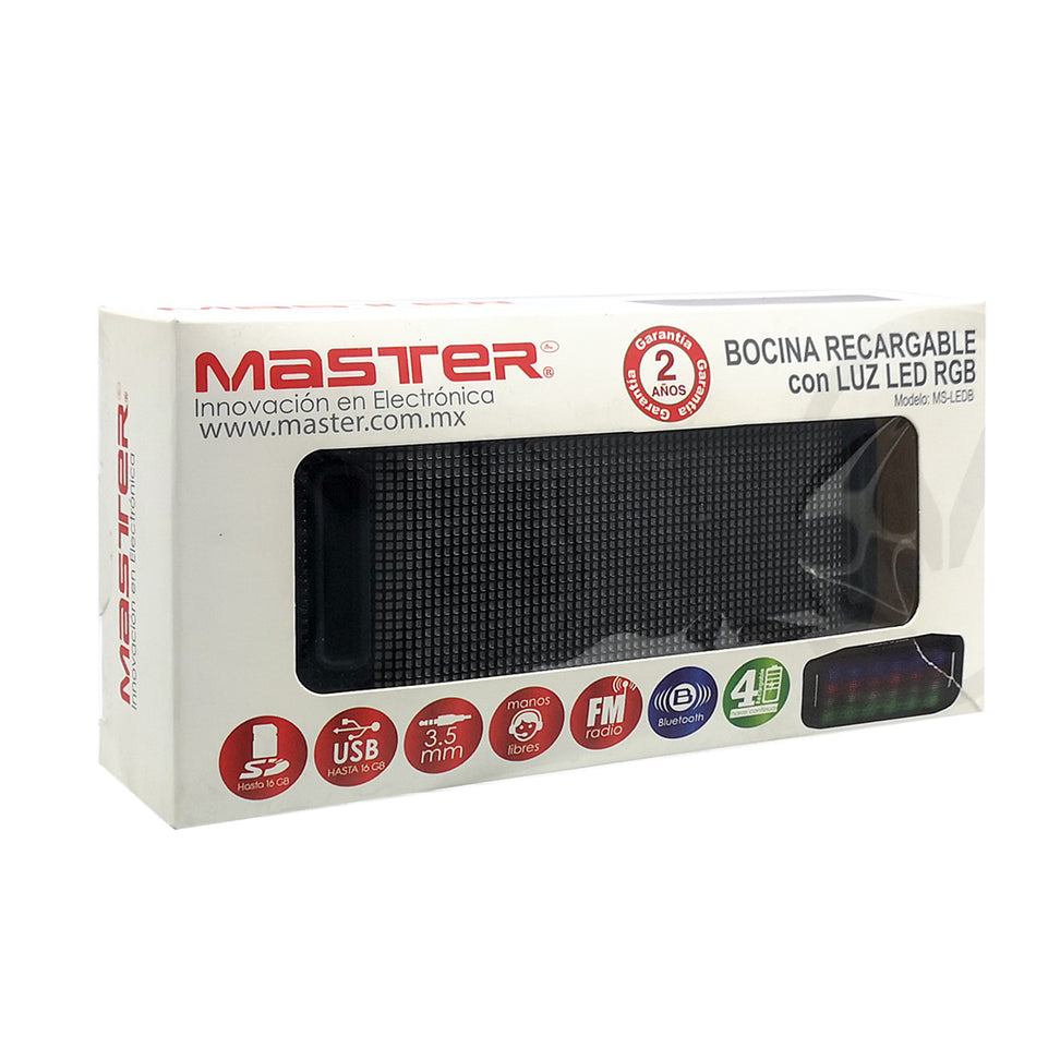 Bocina portátil recargable | MS-LEDB