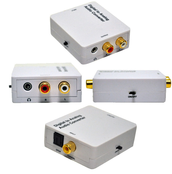 Convertidor Audio Digital a Analogo (Digital to Analog Audio Converter) +  Cable Toslink