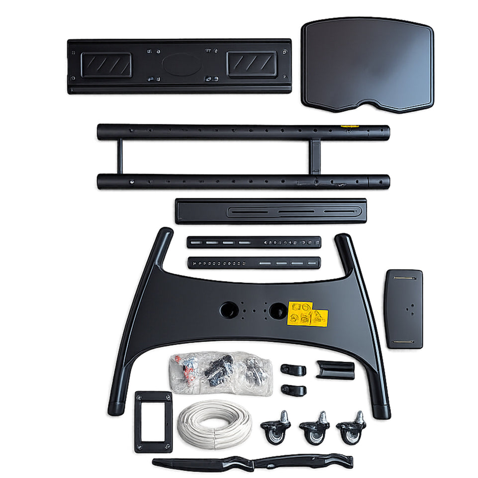 Soporte Móvil de Piso para Pantallas con Repisa