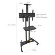 Soporte Móvil de Piso para Pantallas con Repisa HO-LCDVD-STAND