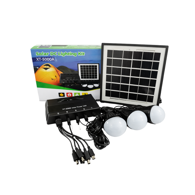 KIT CELDA SOLAR 5W 2 FOCOS | MP-KIT5W