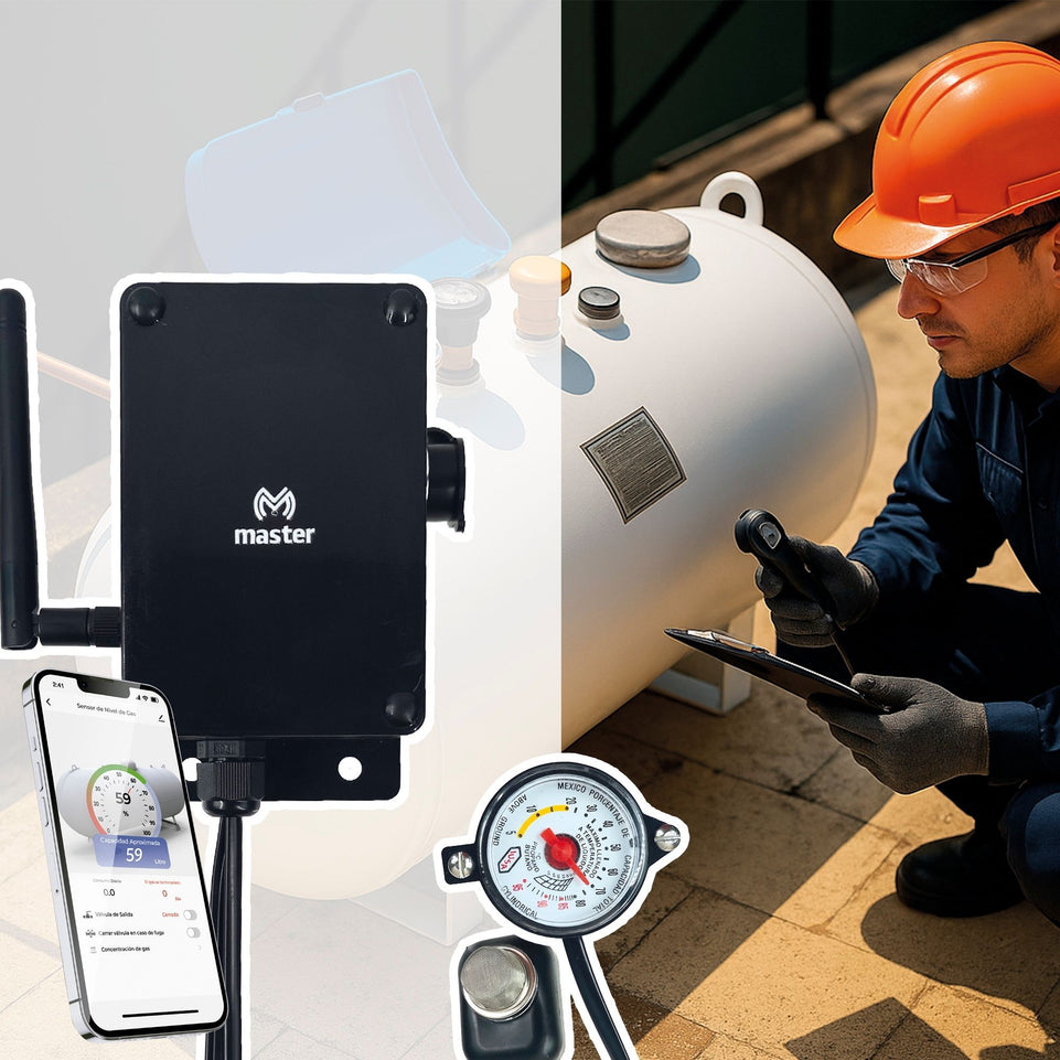 Sensor / Medidor Inteligente de Gas para Tanque Estacionario WiFi IP67 con Válvula Electrónica | IOT-GASSENSORV