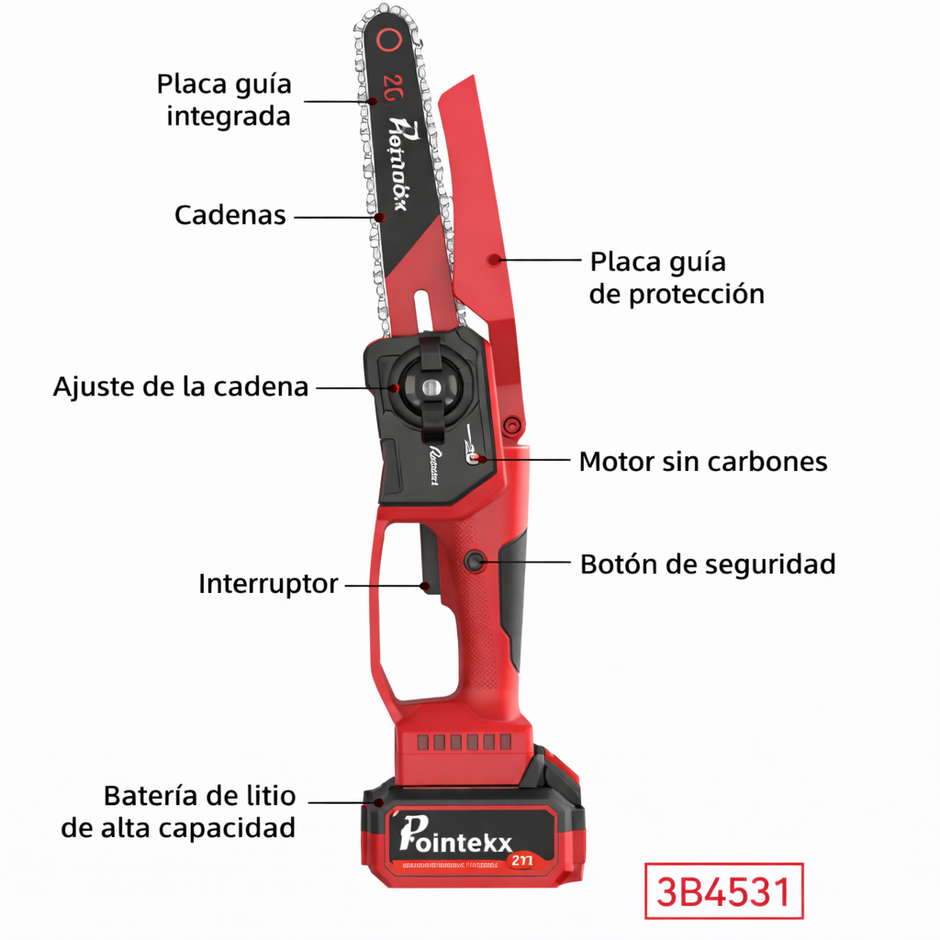 Motosierra Eléctrica Inalámbrica 21V 6 Pulgadas | 3B4531