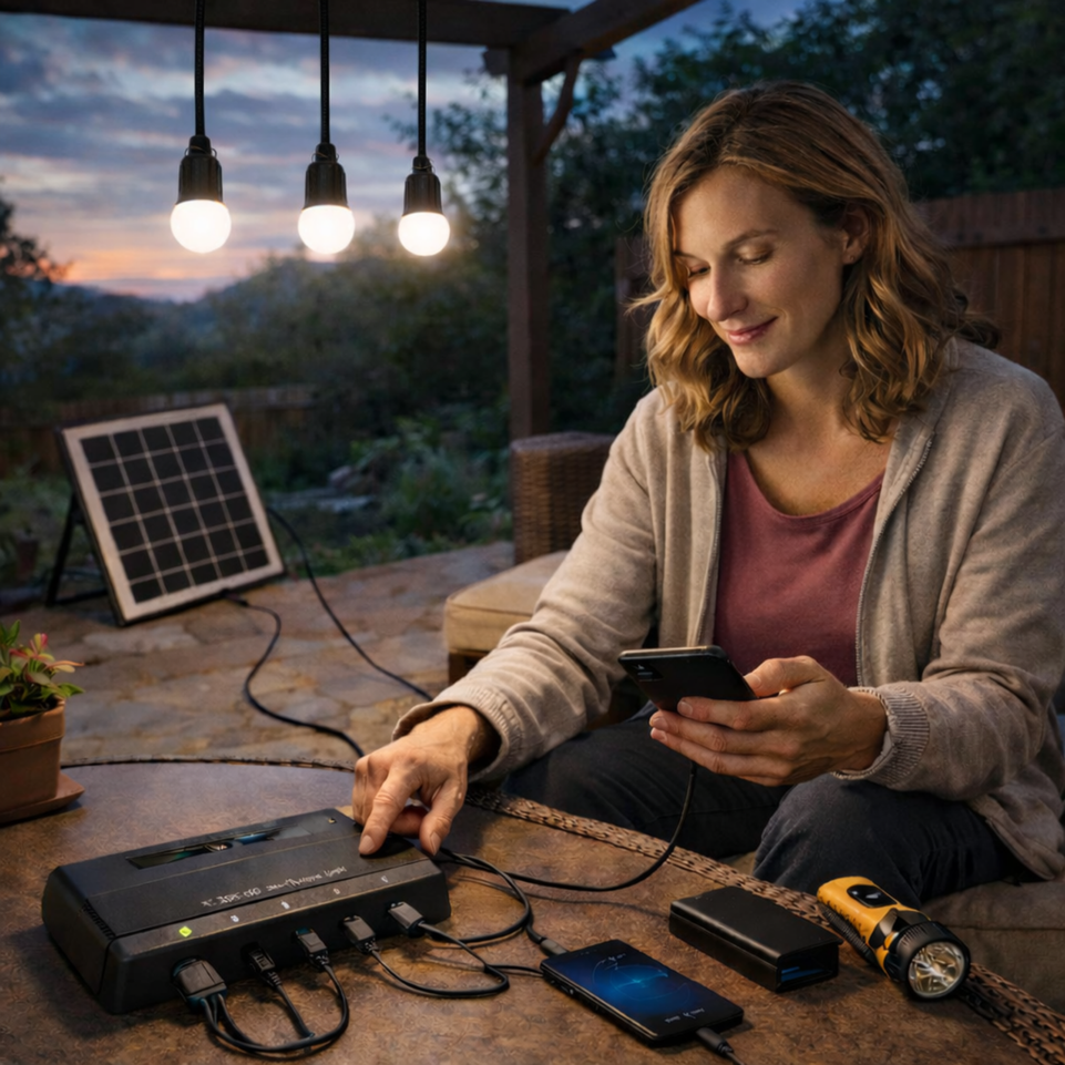 KIT CELDA SOLAR 5W 2 FOCOS | MP-KIT5W