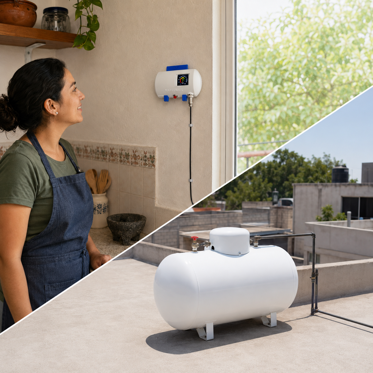 Medidor Gas LP 15m litros Exactos Alerta Sin WiFi | PUSH-GAS
