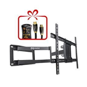 Soporte Móvil con brazo para TV y Pantallas 40”–75” | Altura Ajustable y Base de Acero | HO-ARML90