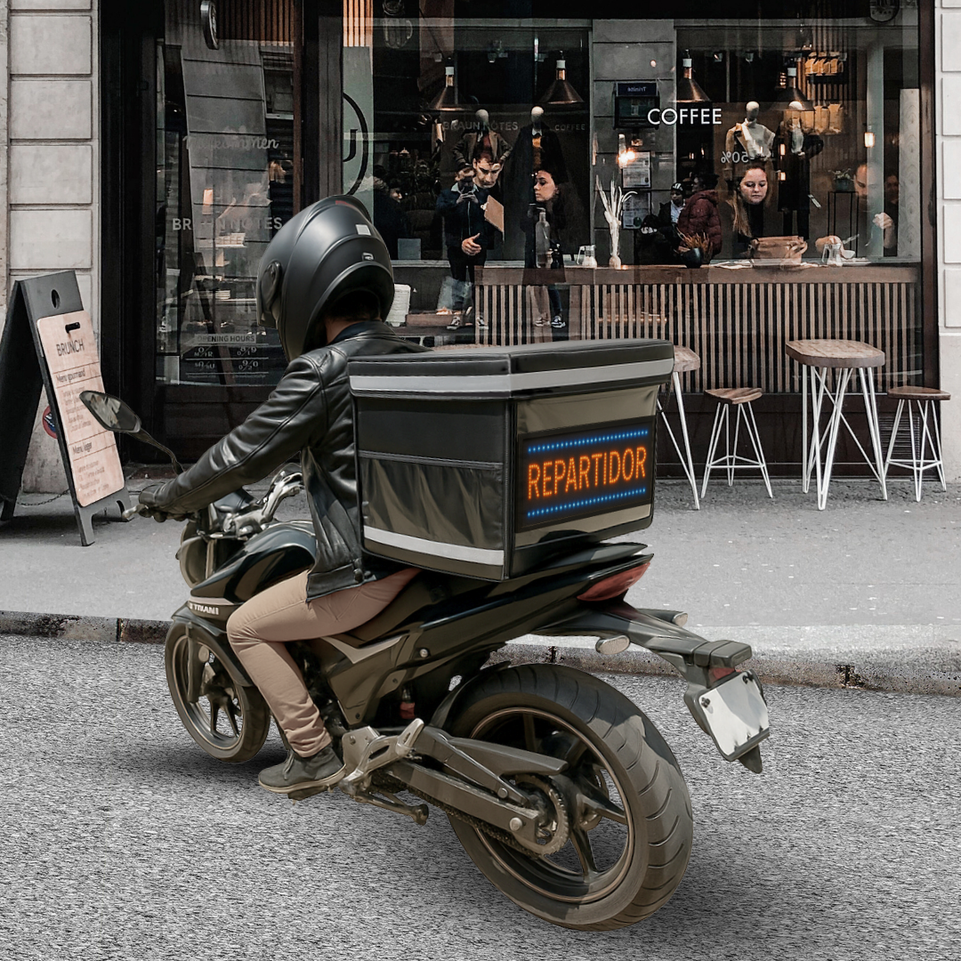 Mochila para reparto térmica con tira LED I MP-BAG