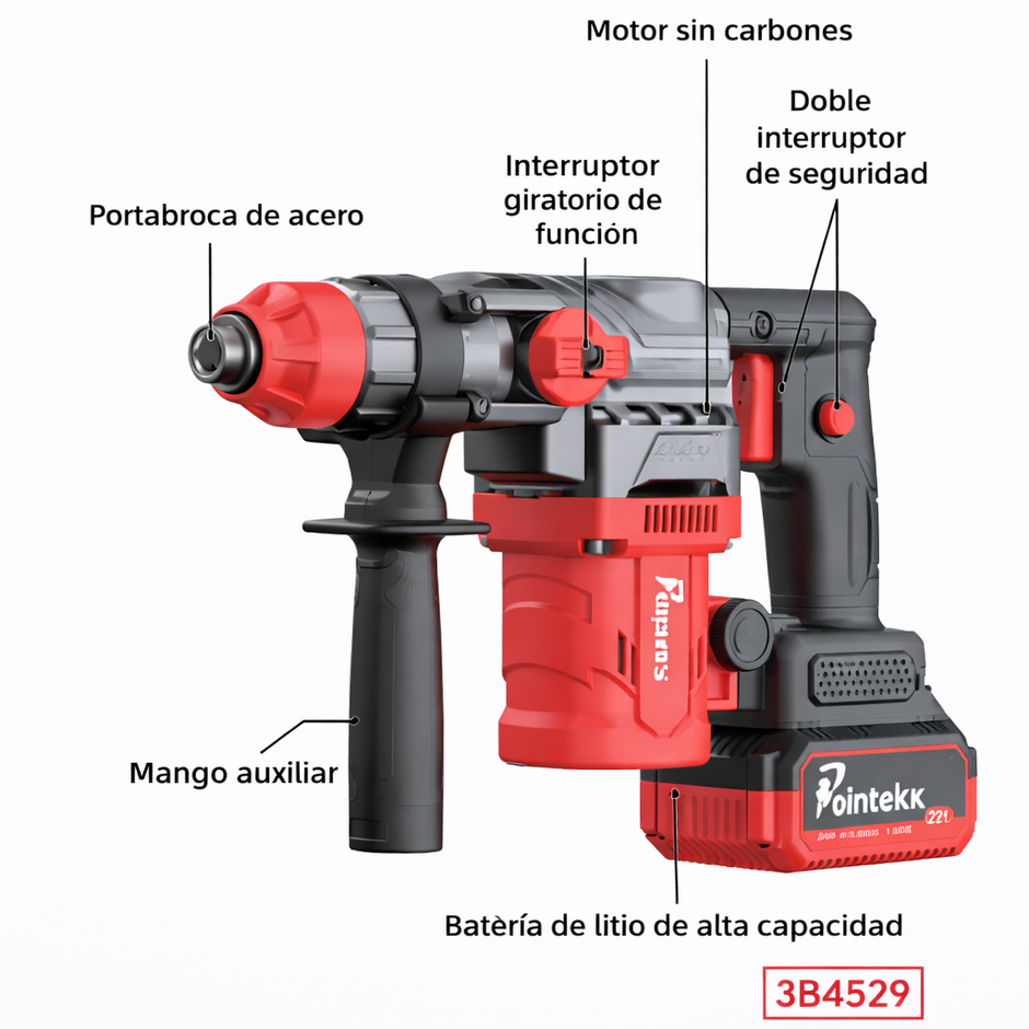 Rotomartillo Eléctrico 21V 28 mm  para Concreto | 3B4529