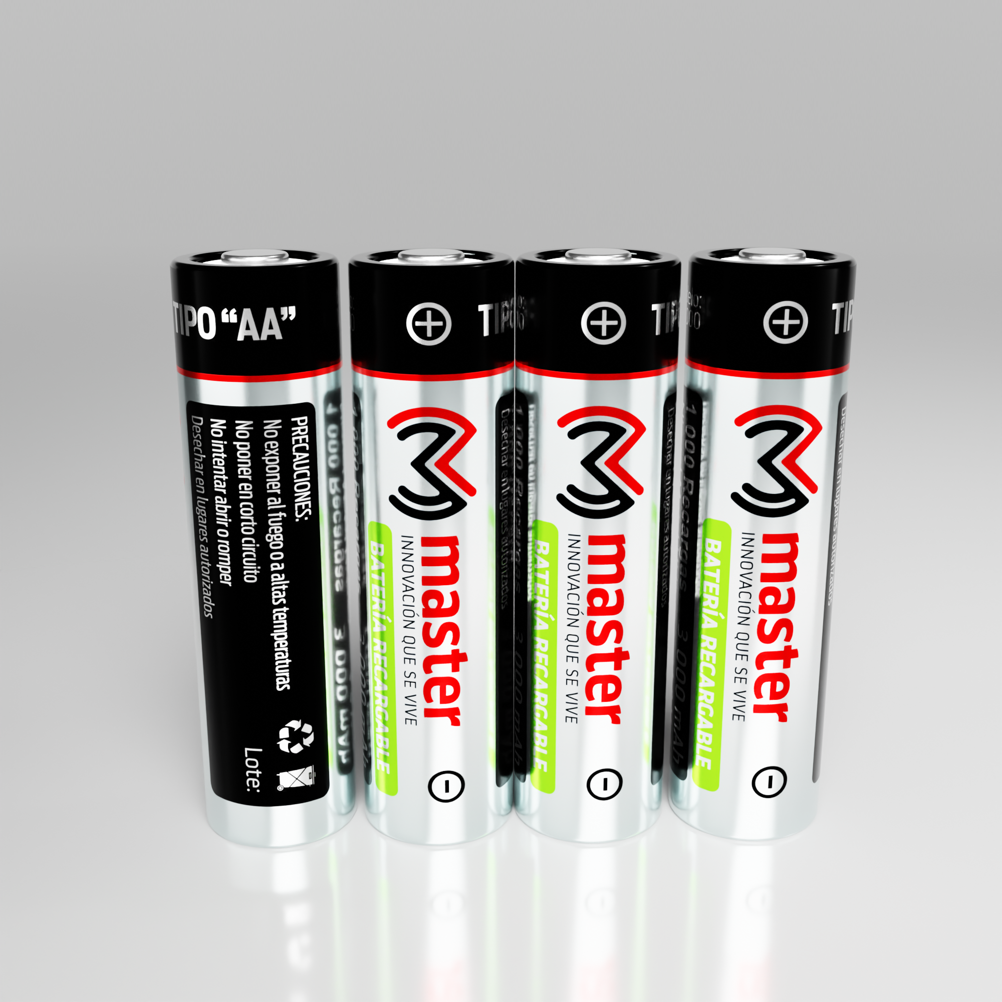 Baterías Recargables AA 2000mAh NiMH – Pack con 4 Piezas