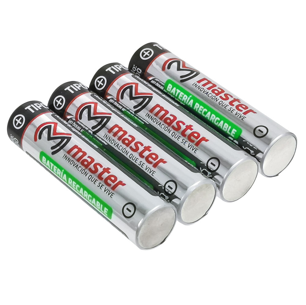 Baterías Recargables AAA 1200mAh NiMH – Pack con 4 Piezas