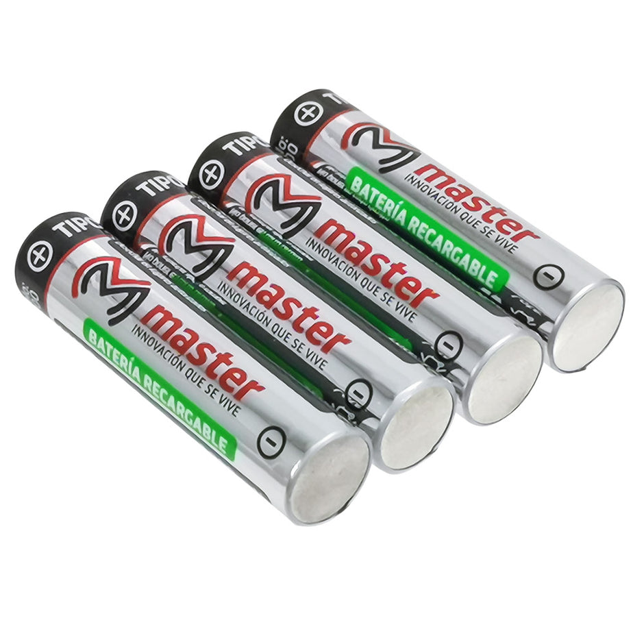 Baterías Recargables AAA 1200mAh NiMH – Pack con 4 Piezas