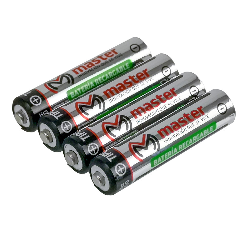 Baterías Recargables AAA 1200mAh NiMH – Pack con 4 Piezas