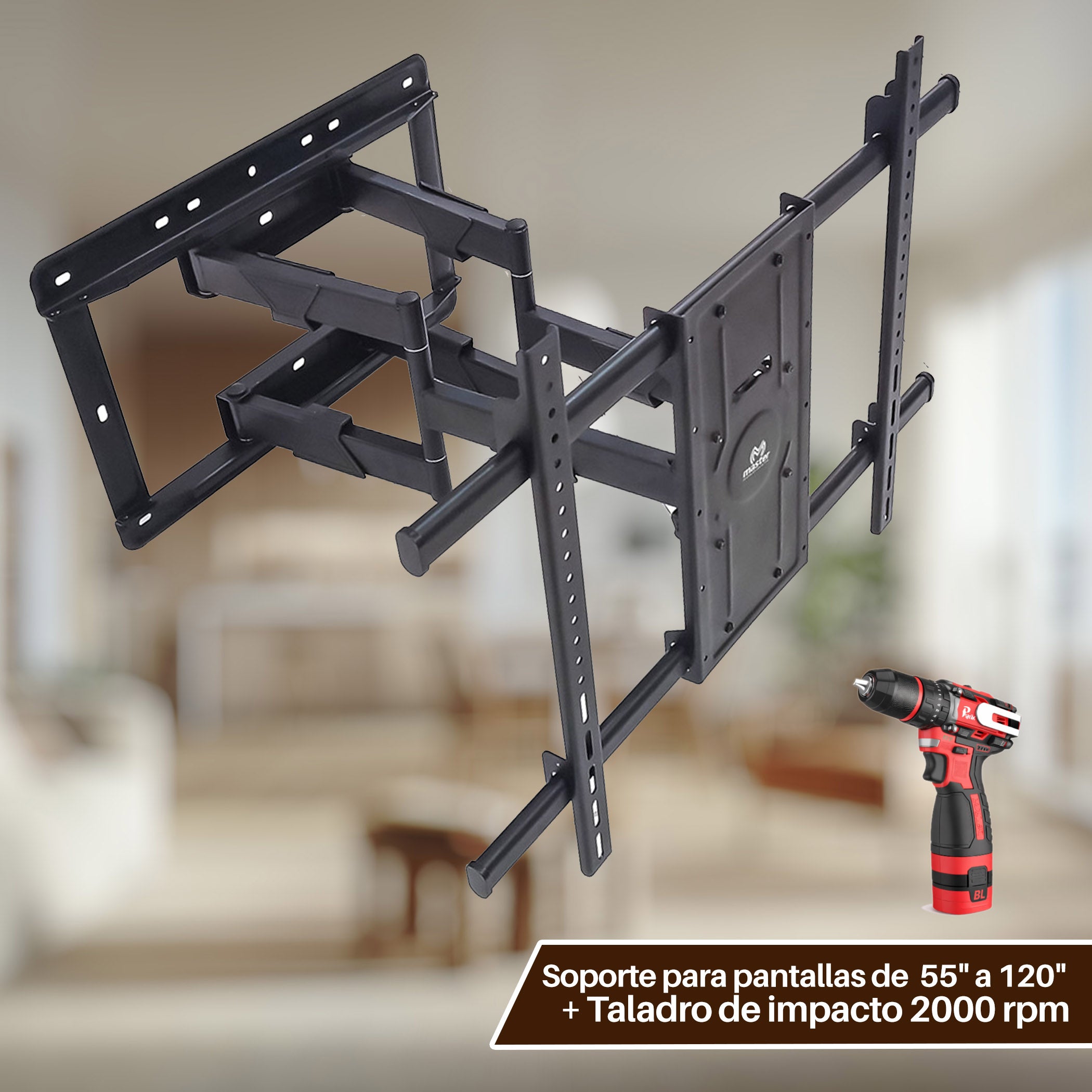 Combo Soporte articulado para pantallas de 55