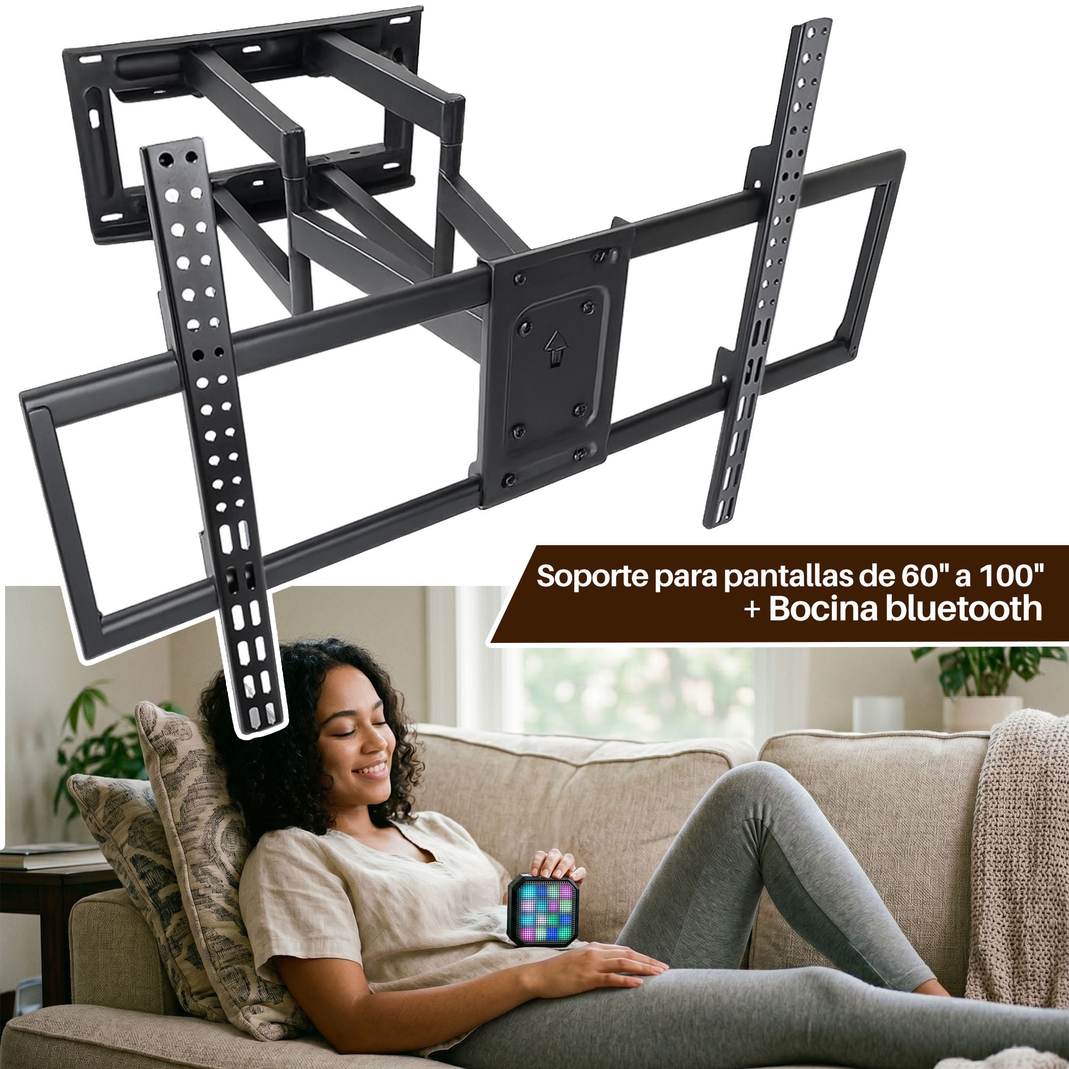 Combo Soporte de brazo para pantallas de  60