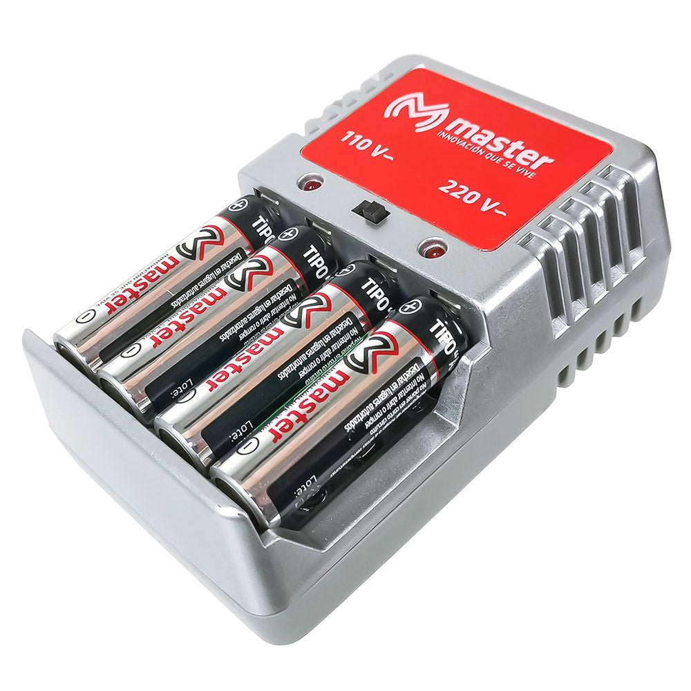 Cargador Para Baterias Recargables 9V AA AAA NI-MH Li-Ion 4 Pilas