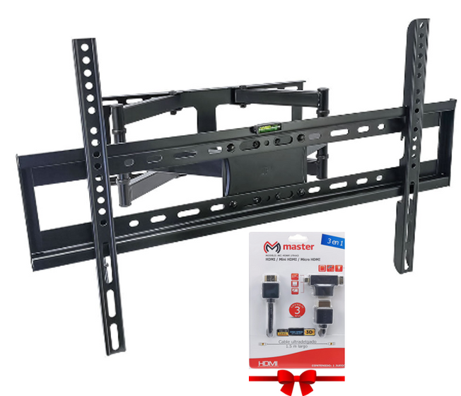 Soporte de Pared con Brazo Articulado 32”–80” para TV y Pantallas | Giro e Inclinación Ajustable | HO-ARM32-80