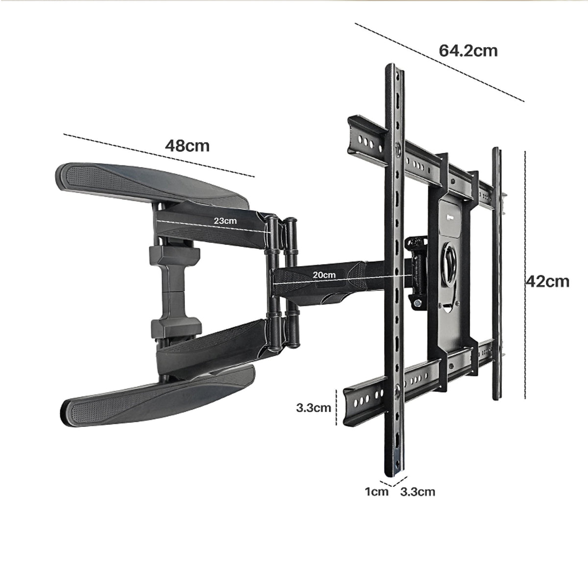 Soporte de Pared con Brazo Extensible 55”–85” para TV y Pantallas | HO-ARML55-85