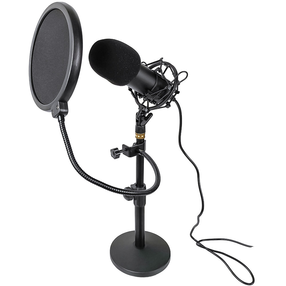Kit de micrófono de condensador con soporte para Podcast-Streaming | HO-CELDESK-MIC