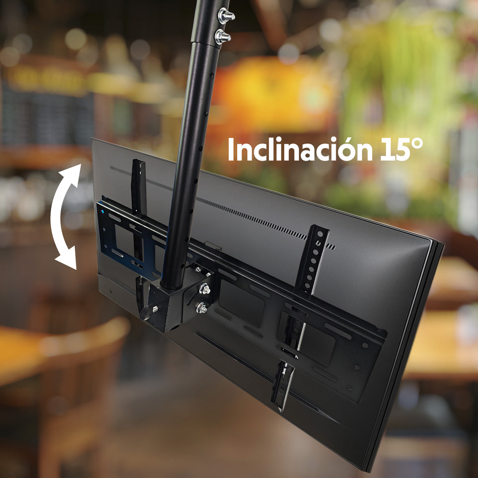 Soporte de Techo para TV y Pantallas 42”–80” | VESA 100x100–420x600, Altura Ajustable | HO-ROOF42-80