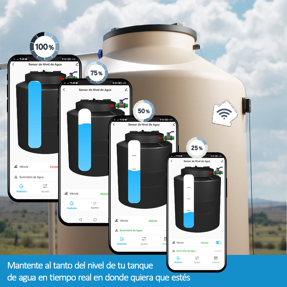 Dispositivo Inteligente con Sensor para Monitoreo de Nivel de Agua en Tinacos y Cisternas. Úsalo Fácilmente Desde su App con tu Celular es Compatible con Alexa IOT-Water | IOT-WATER