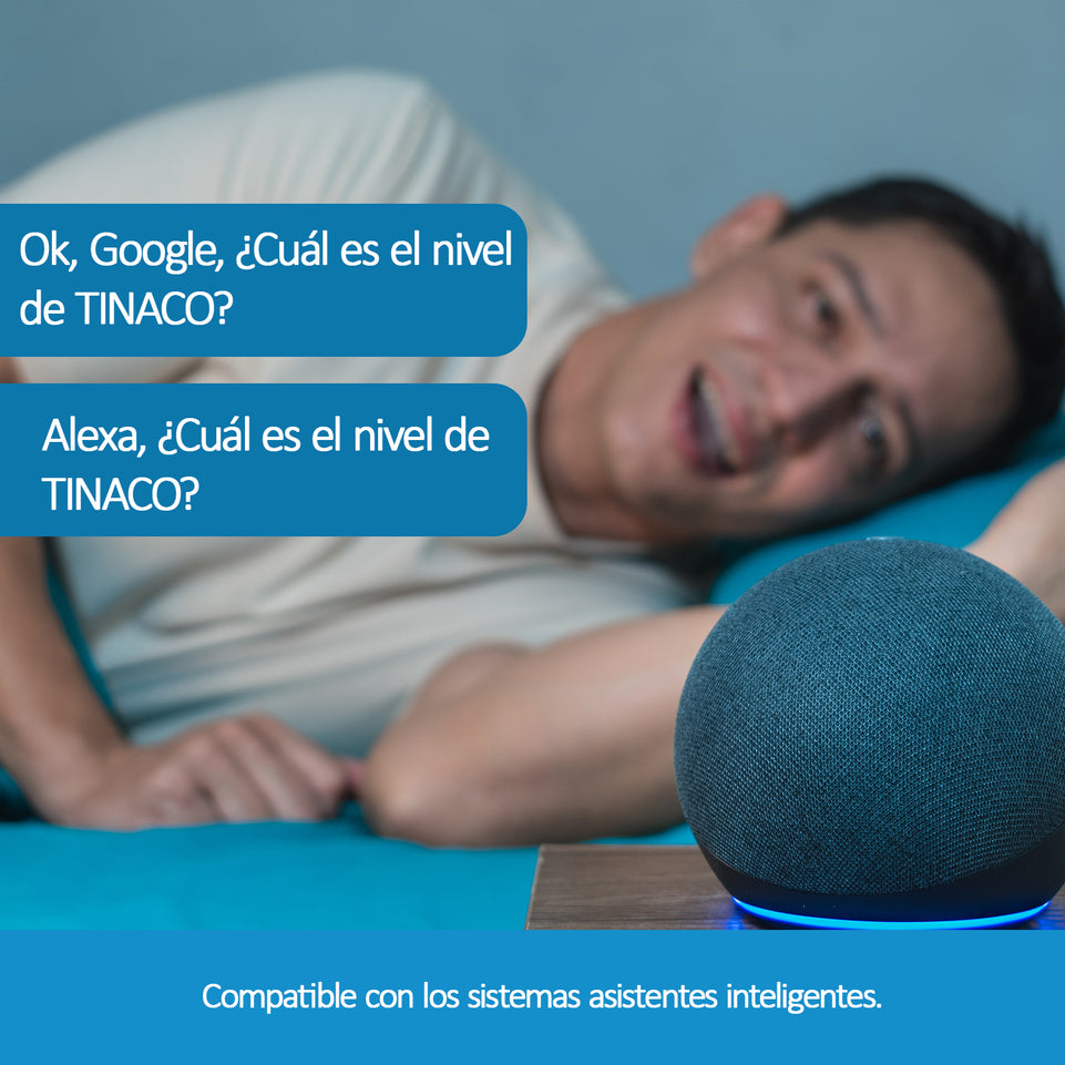 Dispositivo Inteligente con Sensor para Monitoreo de Nivel de Agua en Tinacos y Cisternas. Úsalo Fácilmente Desde su App con tu Celular es Compatible con Alexa IOT-Water | IOT-WATER