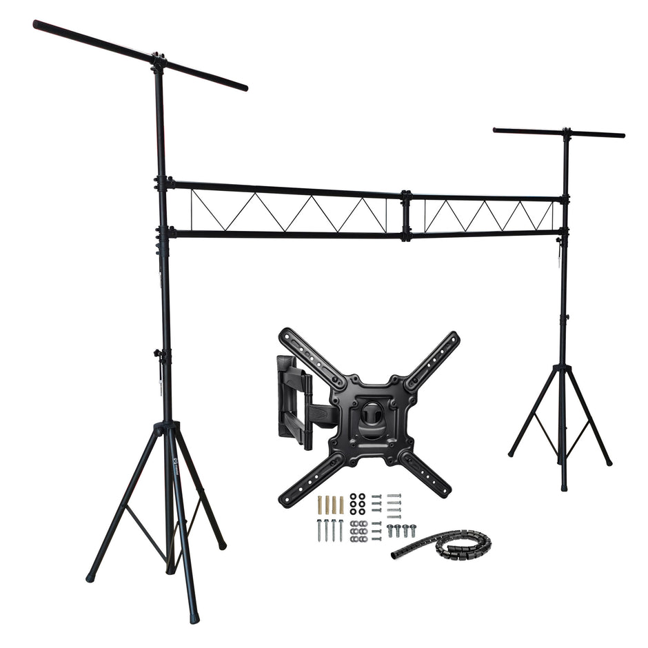 Kit de audio y video: Soporte articulado para pantallas + Soporte de luces y bocinas