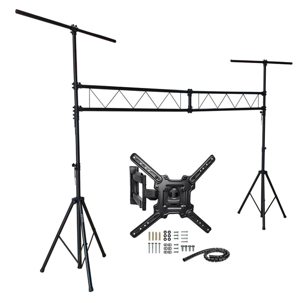 Kit de audio y video: Soporte articulado para pantallas + Soporte de luces y bocinas
