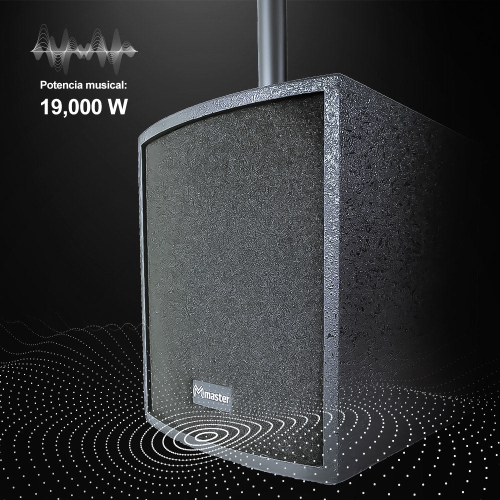 Sistema de audio profesional de 12" con 1 satélite, 19000 W de potencia | MA-PRO12