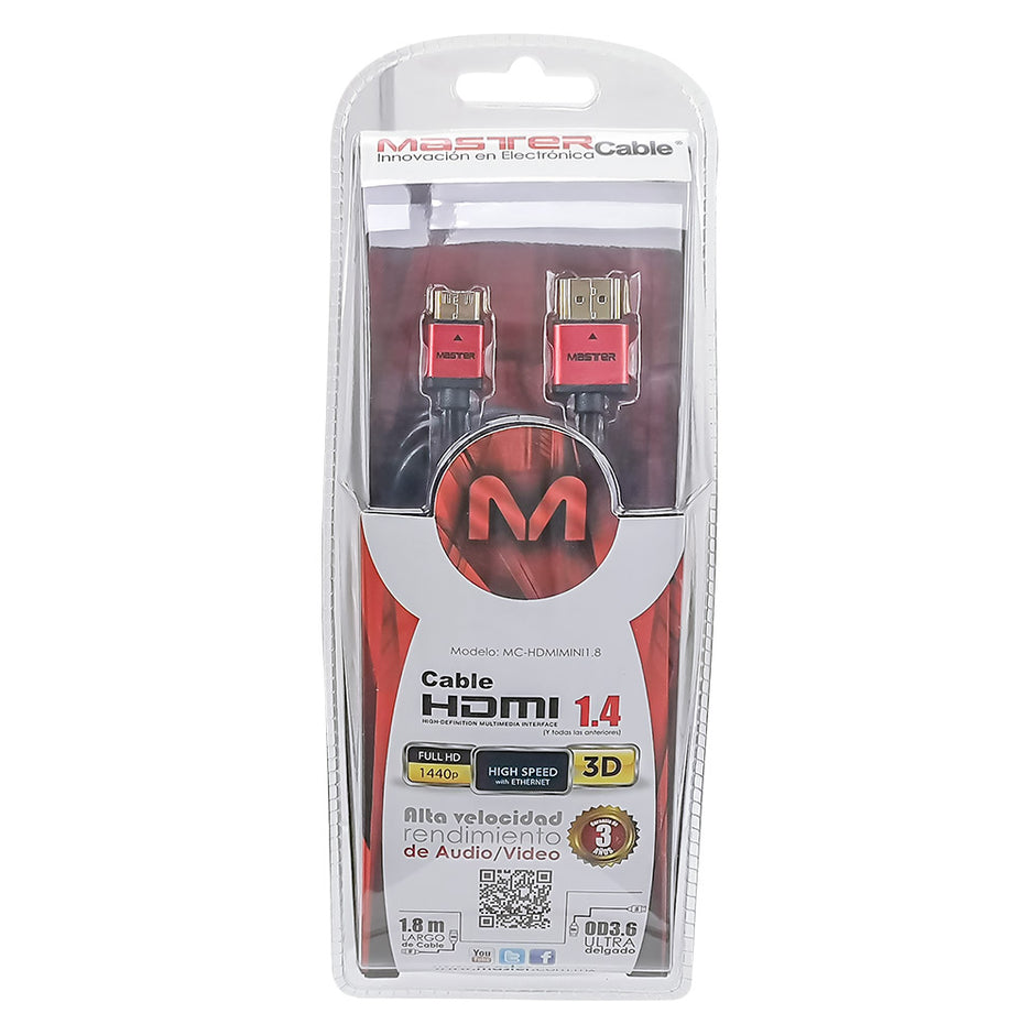 Cable HDMI a MiniHDMI Ultradelgado | MC-HDMIMINI1.8