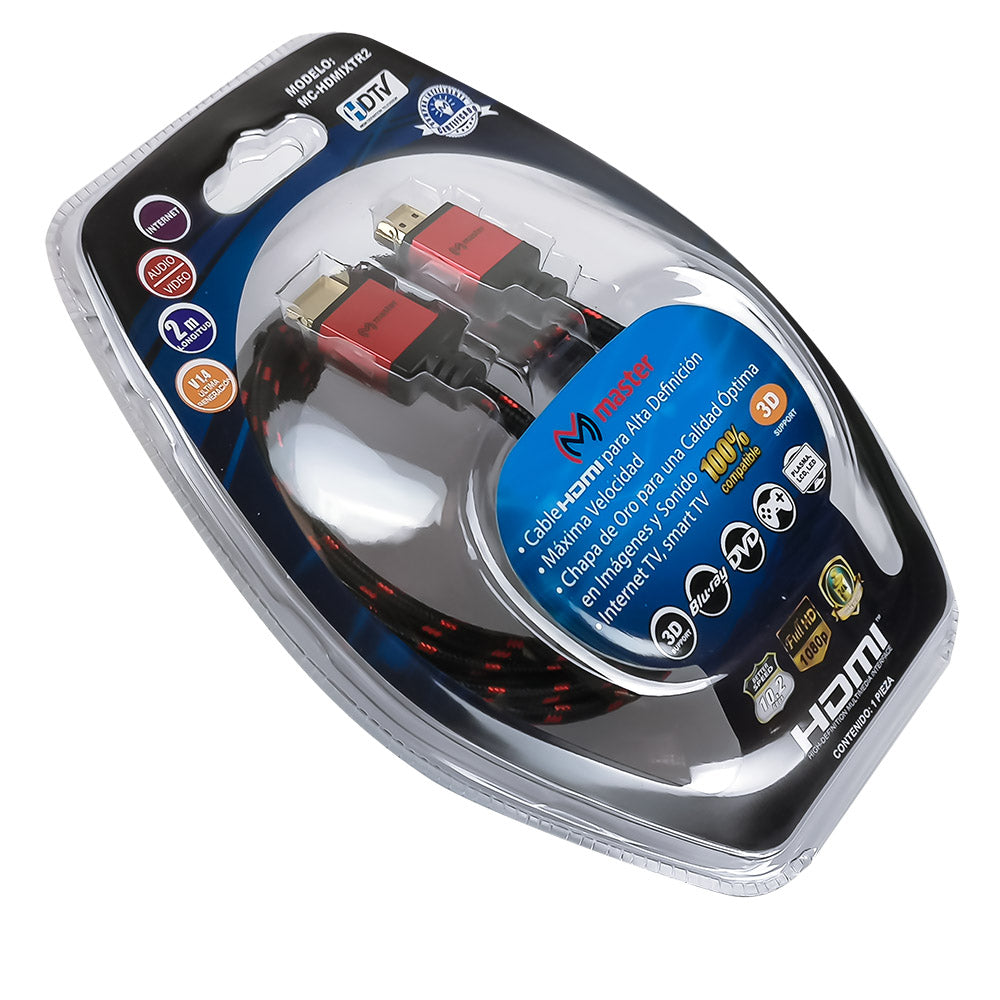 Cable HDMI 1.4 MC-HDMIXTR2: Resistente y Compatible con UHD, Full-HD y HD-Ready