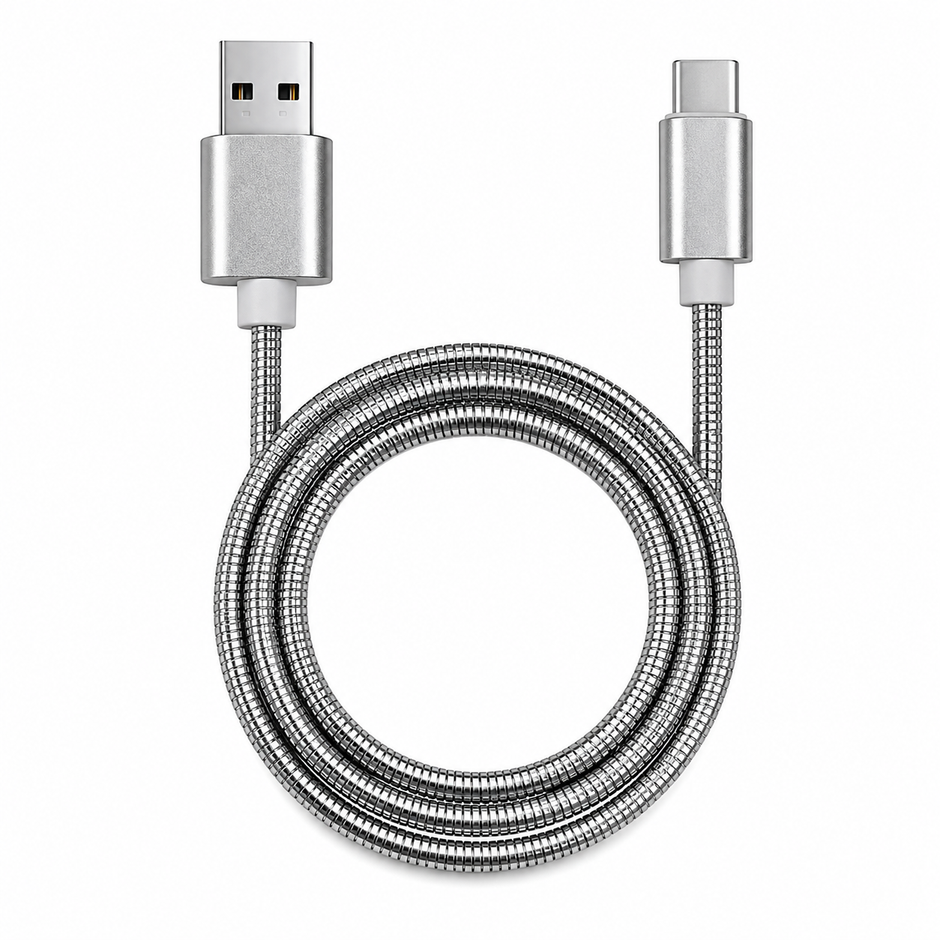 Cable USB a tipo C con recubrimiento metálico | MC-IRONC