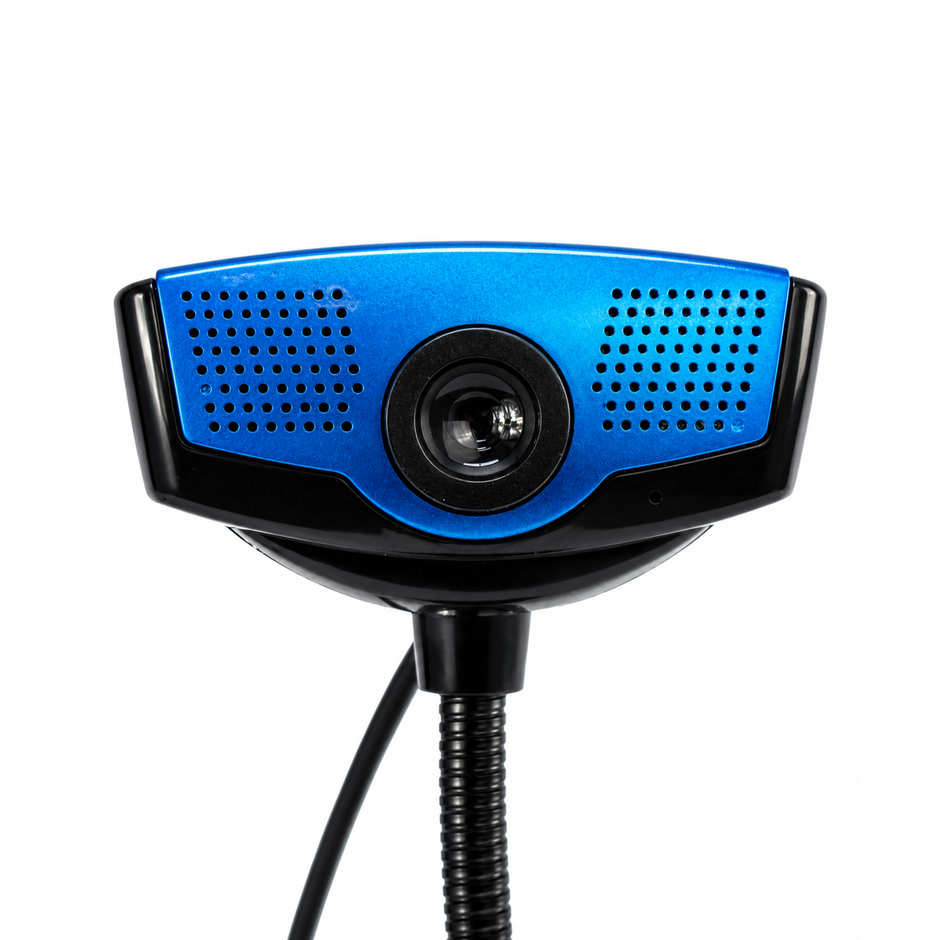 Cámara Web con Base Flexible y Cable de 1.5m | Compatible con PC, Laptop y Smart Box vía USB  MC-WEBCAM