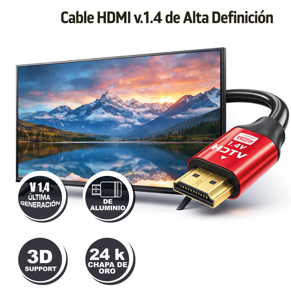 Cables HDMI macho a macho, v.1.4, 8 m | MC-XHDMI8B