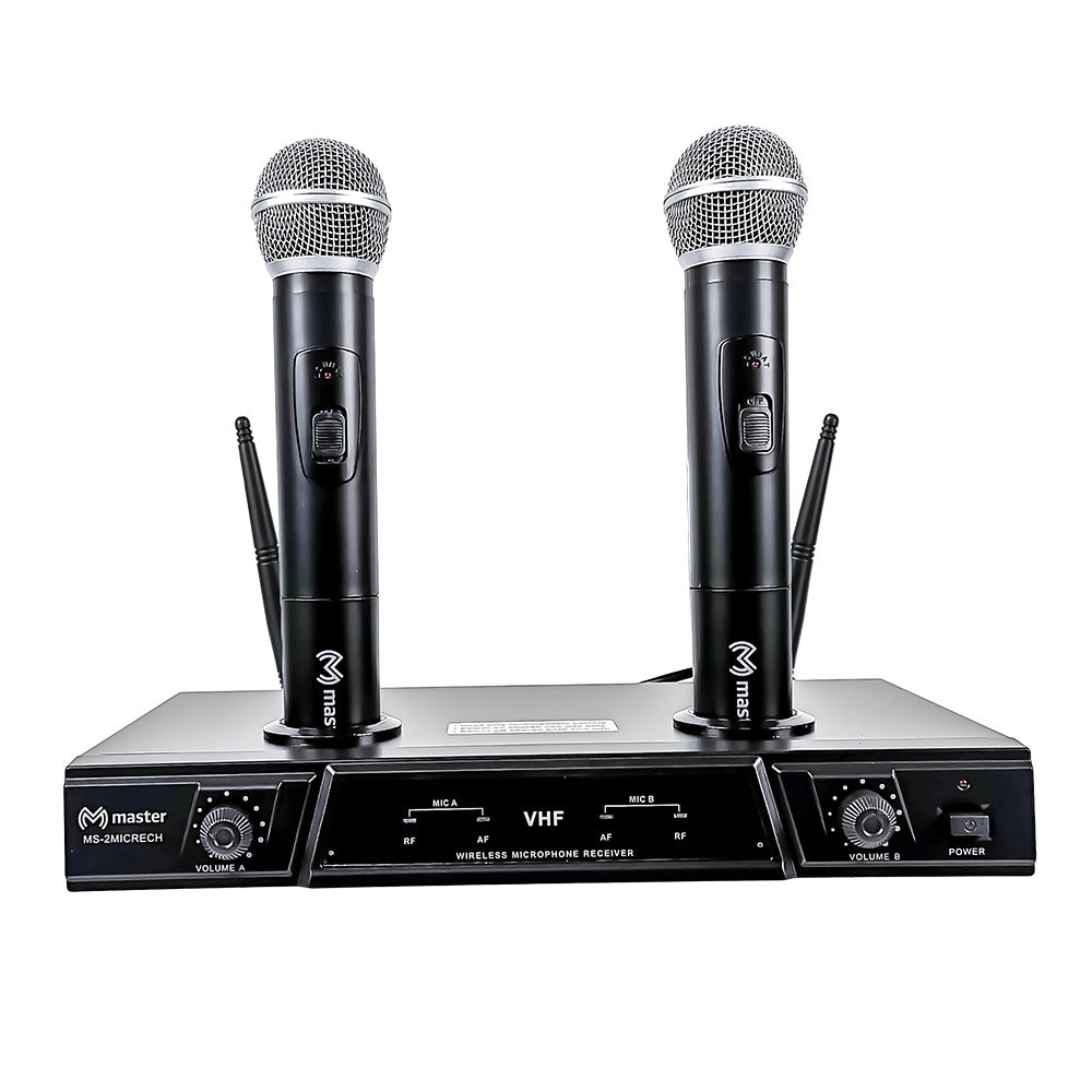 Sistema profesional con 2 micrófonos inalámbricos UHF