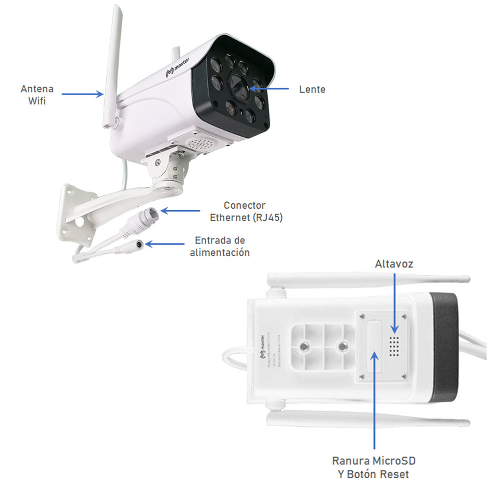 Cámara de Seguridad IP HD para Exterior Compatible con Tuya | MS-CAMEXTTUYA