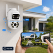 Cámara de Seguridad Exterior WiFi 2K 3MP Doble Lente IP66 con Audio, Visión Nocturna y Pan/Tilt | MS-CE3