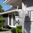 Cámara de Seguridad Exterior WiFi 2K 3MP Doble Lente IP66 con Audio, Visión Nocturna y Pan/Tilt | MS-CE3
