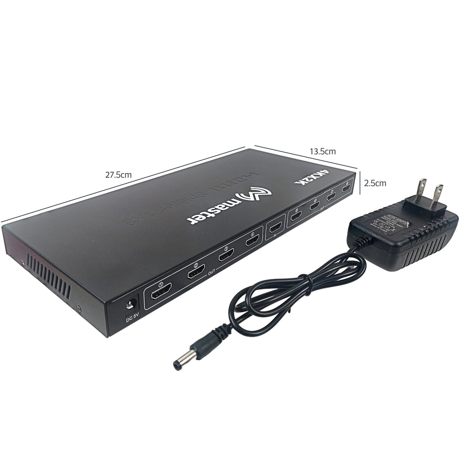 Divisor HDMI 1×8 Master | 4K UHD, HDCP, Plug & Play para 8 pantallas - MV-HDMISP1-8