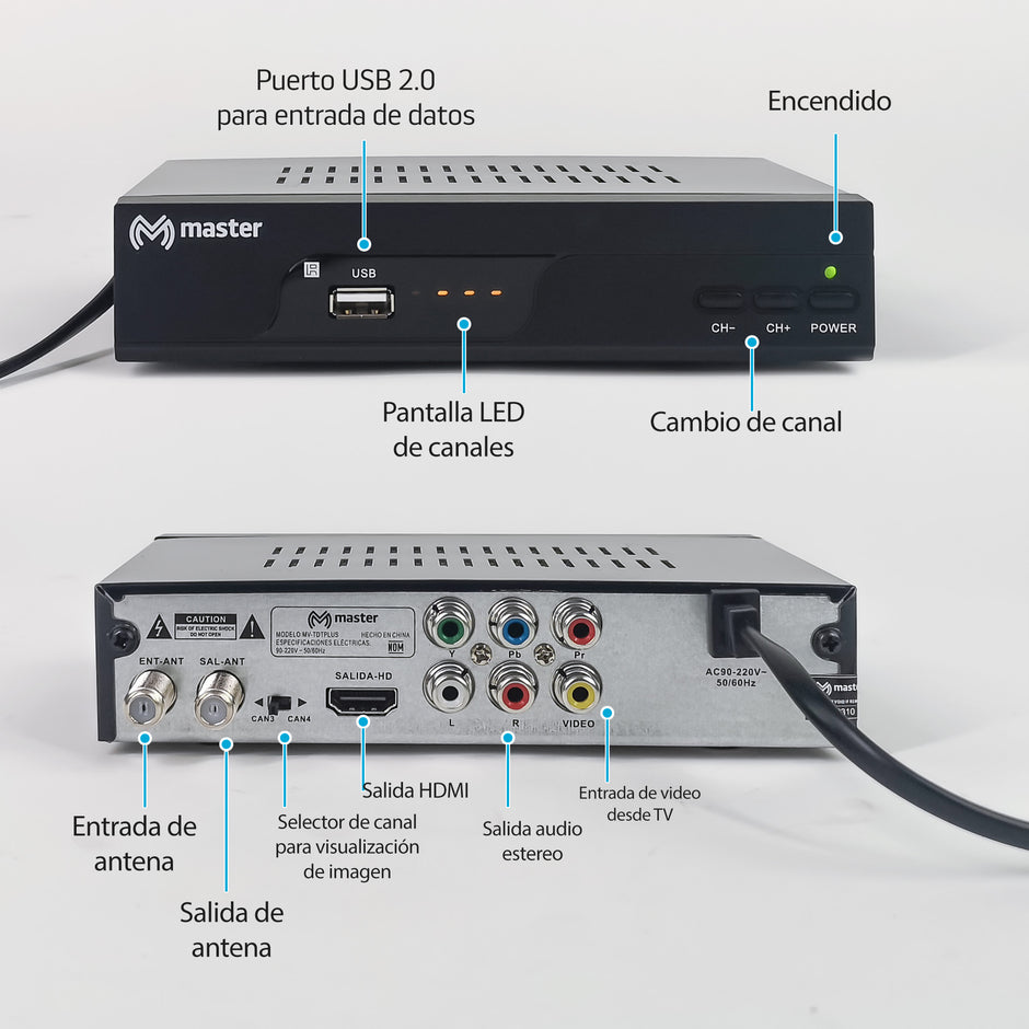 Combo decodificador digital + cargador de baterías