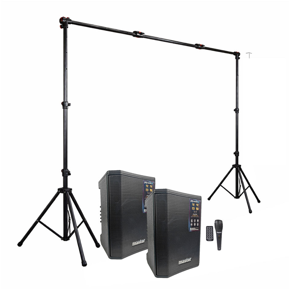 Combo musical portería de luces + kit 2 reproductores de audio M1 de 2000W - PARTY-PLUS